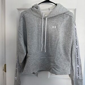 Under Armour Women's Heather Gray Cropped Hoodie